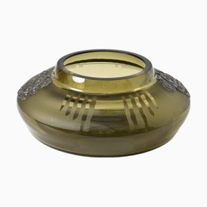 Art Deco Smoked Glass Vase, 1930s