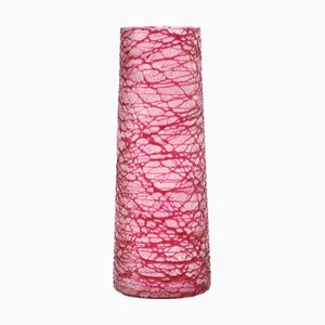 Threaded Glass Vase from Wilhelm Kralik Sohn, 1920s