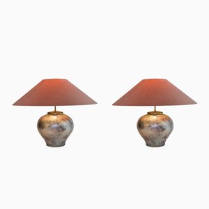 Lampes de Bureau de Laque Line, France, 1970s, Set de 2