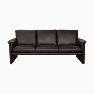 Zento 3-Seater Sofa in Dark Brown Leather from Cor