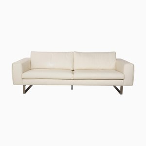WK 620 4-Sitzer Sofa in Creme Leder von WK Wohnen