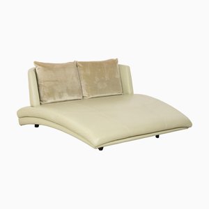 Chaise longue modelo 2800 de cuero beige pistacho de Rolf Benz