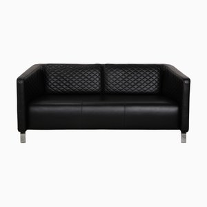 Modell 325 2-Sitzer Sofa aus schwarzem Leder von Rolf Benz