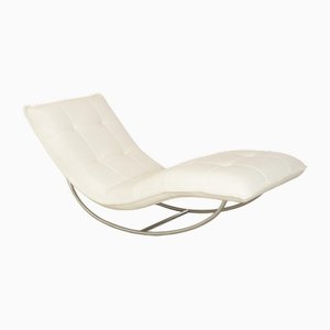 Hamaca Woow de cuero blanco de Willi Schillig