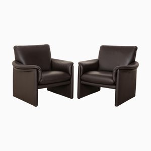 Zento Armchairs in Dark Brown Leather from Cor, Set of 2