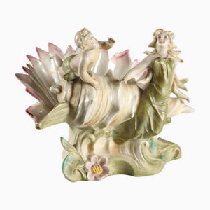 Jugendstil Porzellan Muschelvase