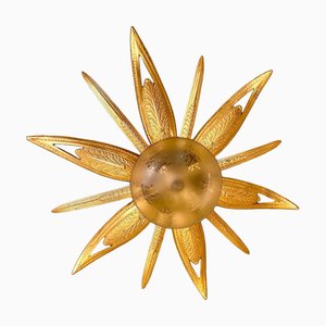 French Art Deco Gilt Bronze Flush Mount, 1930