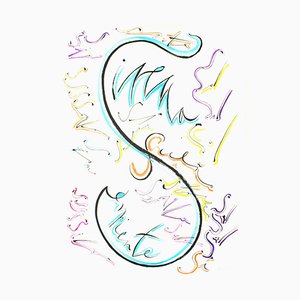 Rafael Alberti, Letter S, Lithograph, 1972