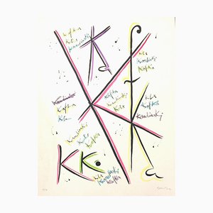 Rafael Alberti, Letter K, Lithograph, 1972