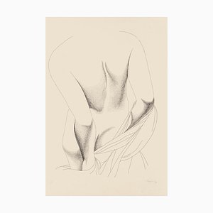 Giacomo Porzano, Nudo di spalle, Acquaforte, 1975