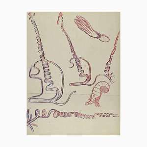 Max Ernst, Pink Composition, Lithograph, 1974