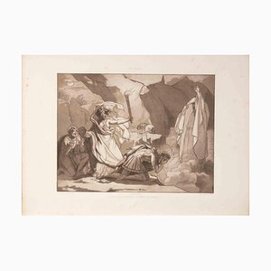 Jules Bertrand Gélibert, King Saul Before the Shade of Samuel, Lithograph, 1855