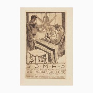 Fritz Gilsi, Invito GSMBA 1923, Acquaforte, 1923