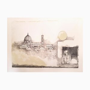 Lithographie Ossi Czinner, Florence, 1970s