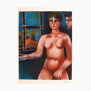 Franco Gentilini, Luisa et Ippolito: Nu, Lithographie, 1980