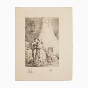 Auguste Brouet, Abbraccio, Incisione, inizio XX secolo