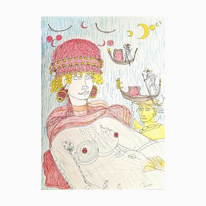 Tono Zancanaro, Venezia Nude, Lithograph, 1981