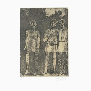 Franco Gentilini, Damen, Lithographie, 1960er