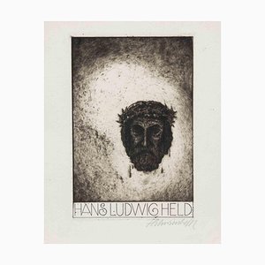 Ludwig Held, Ex Libris Hand, Etching, Early 20th Century