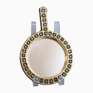 Specchio vintage in ceramica di Mithé Espelt, Francia, anni '70
