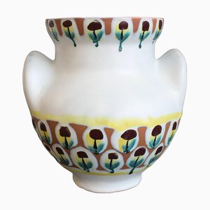 Französische Vintage Vase mit Ohren von Roger Capron, 1950er