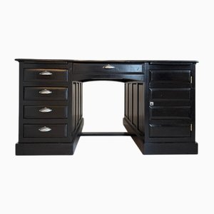 Scrivania Art Nouveau nera, fine XIX secolo