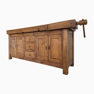 Rustic Workbench in Wood, 1900s
