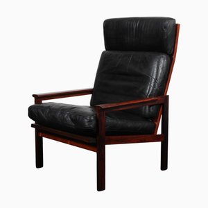 Sillón con respaldo alto de Illum Wikkelsø para N. Eilersen, años 60