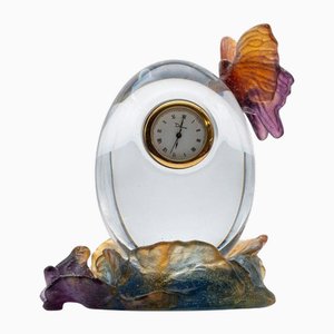 Art Glass Butterfly and Crystal Ball from Daum, France, 1970s