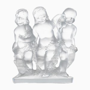 Frosted Crystal Luxembourg Sculpture from Lalique, France, 1960s