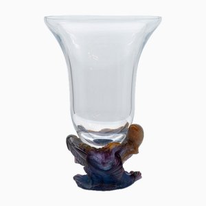 Vaso Art in vetro di Daum, Francia, anni '70