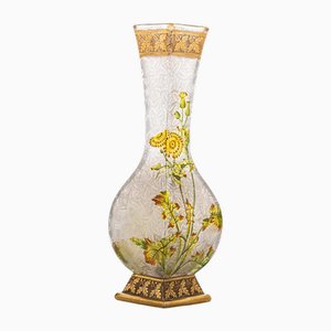 Jugendstil Art Glass Dandelion Vase from Baccarat, France, 1900s
