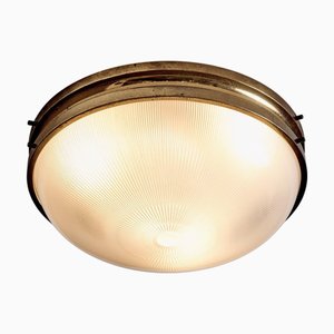 Lampada da incasso in ottone, anni '50