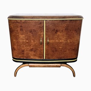 Mueble bar italiano Mid-Century Art Déco de nogal y mosaico de espejo de Paolo Buffa, años 40