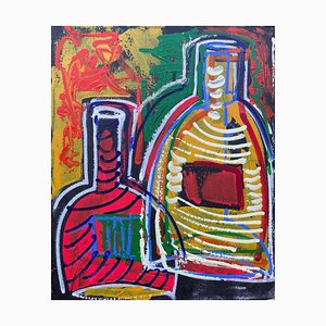 Sax Berlin, Bottles St Emilion No. 4, 2025, Acrylique & Peinture à l'Huile