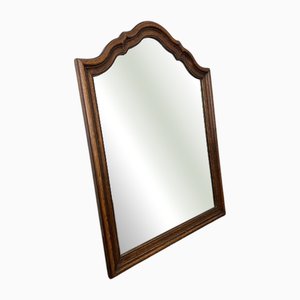 Specchio da parete vintage, Francia, con cornice in quercia curva