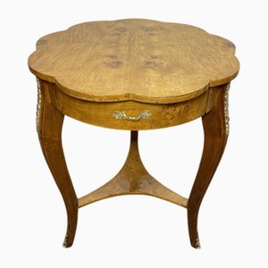 Scalloped Walnut Veneer Side Table