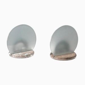 Marble and Glass Table Lamps by Bruno Gechelin for Skipper, Italy, 1970s, Set of 2