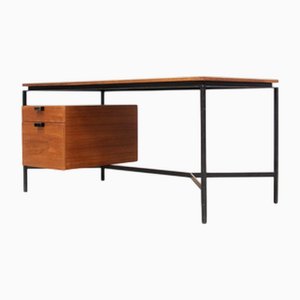 Escritorio de teca de Pierre Paulin para Thonet, años 50