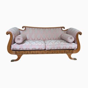 Regency Sofa aus Nussholz, 1810