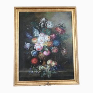 Flemish Artist, Floral Still Life, Oil Painting, Framed