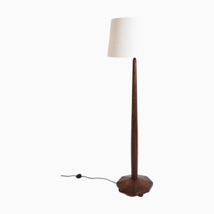 Lampada da terra Art Déco in legno, anni '30