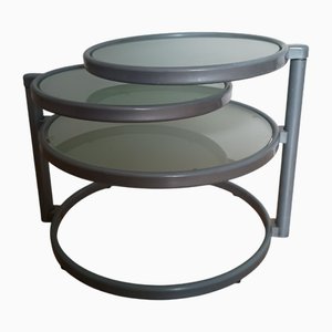 Couchtisch aus Glas & Metall, 1970er