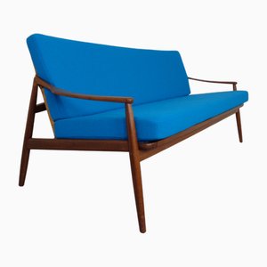 Gepolstertes Teak Sofa von Hartmut Lohmeyer für Wilkhahn, 1960er