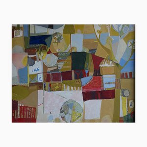 Lita, Large Abstract Composition, 1980s, Oil on Board