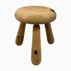 Swedish Pine Milking Stool, 1960s