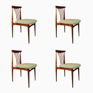 Czechoslovakian Upholstered Dining Chairs, 1960s, Set of 4