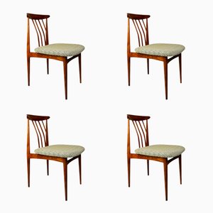 Czechoslovakian Upholstered Dining Chairs, 1960s, Set of 4