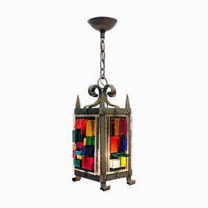 Brutalist Glass Lantern in the style of Jean Simon Labret, 1970s