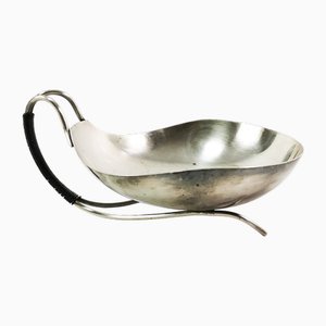 Modernistische Versilberte Servierplatte, Dänemark, 1960er